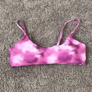NWT Purple tie dye scoop neck Bikini top shein L